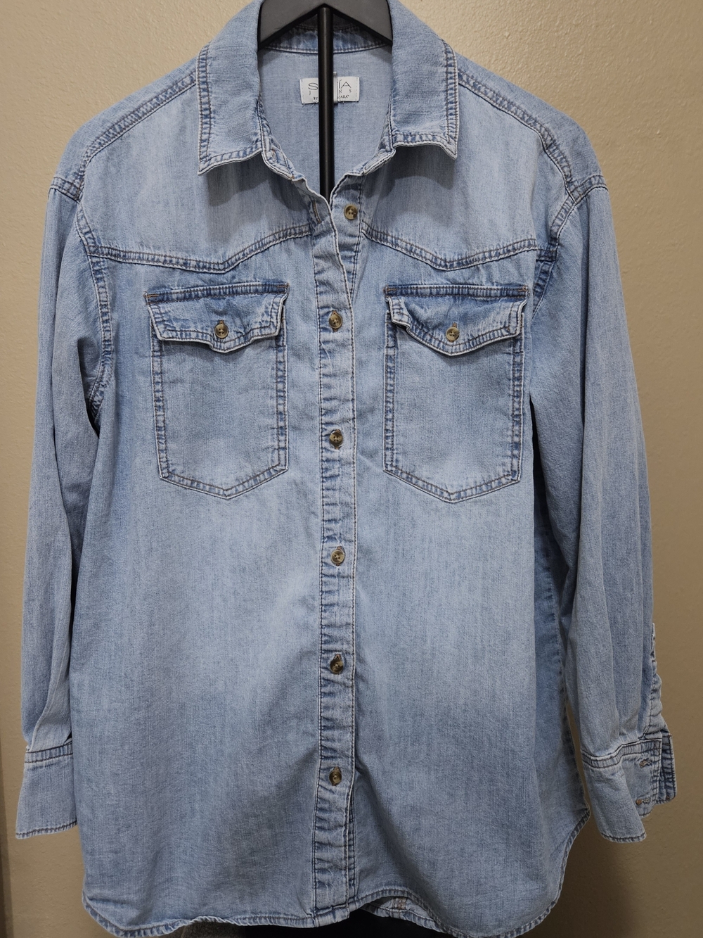 sofia by sofia vergara Light Blue Denim Shirt